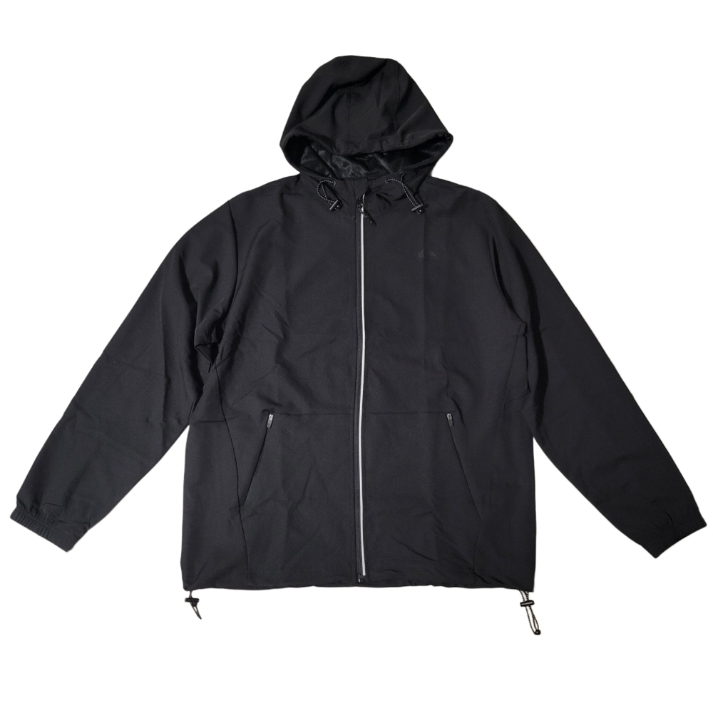 New Quiksilver Dryflight Full Zip Hooded Black Jacket Size Large